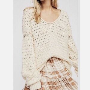 Free People Crashing Waves V-Neck Sweater